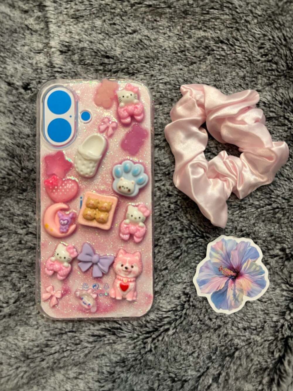 T&M Handmade Phone Case for iPhone 16 with Charm Accents and Accessories